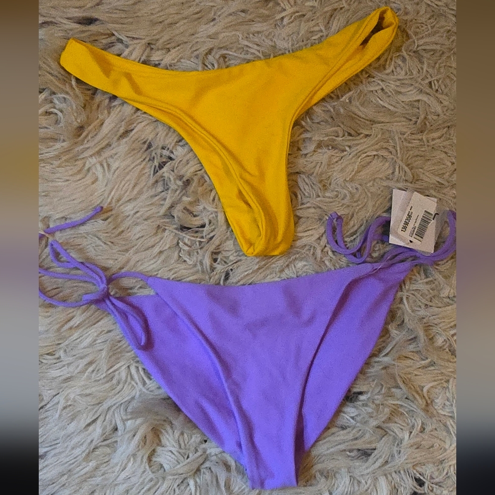Lot Of 2 - Jade Swim Side Tie & Expose Bikini Bottoms Size Small